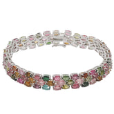 Sterling Silver Bracelet Semi Mount Setting Tennis Bracelet Oval OV 4x3mm 3 row DHJ